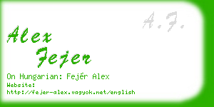 alex fejer business card