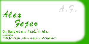 alex fejer business card